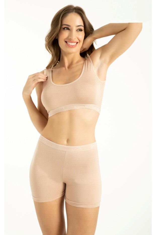 Women's Skin Color Soft Bamboo Short Mini Tights Underwear