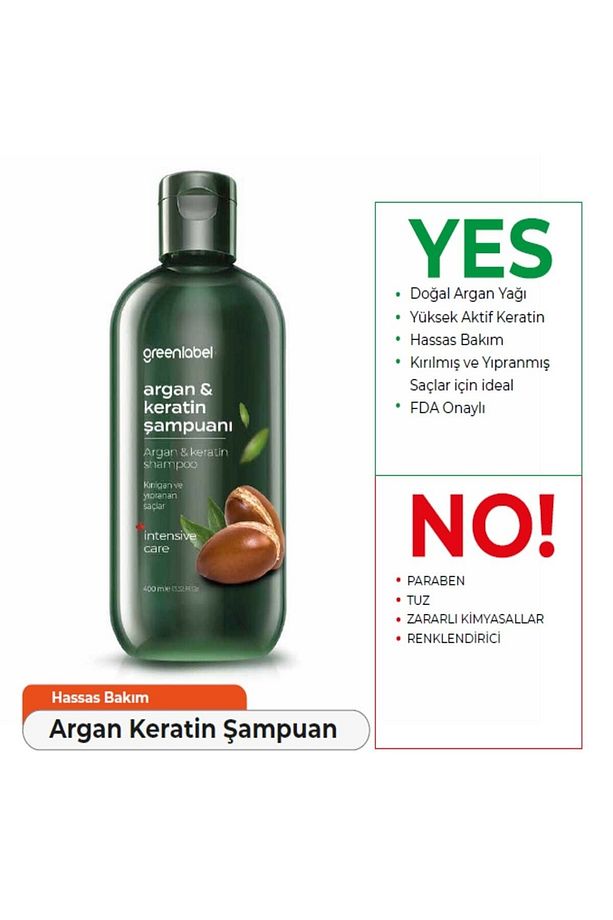 Argan&keratin Şampuanı 400 ml. Bakım Ve Onarım Şampuanı Kepek Karşıtı Şampuan - 2