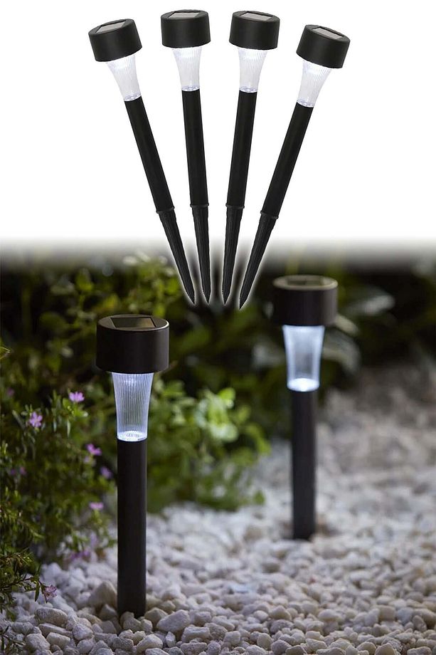 4 Adet Solar Aydınlatma Güneş Enerjili Solar Aydınlatma 29cm Ag088 - 1
