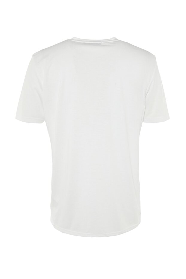 Unisex Beyaz Regular Fit Kısa Kollu T-Shirt TMNSS22TS0271 - 9