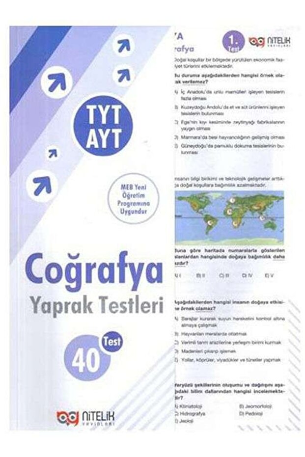 Nitelik Yaprak Test Yks Tyt Ayt Coğrafya - 1