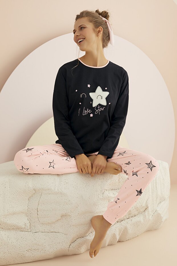 13929 طقم بيجامة مطبوع - 1