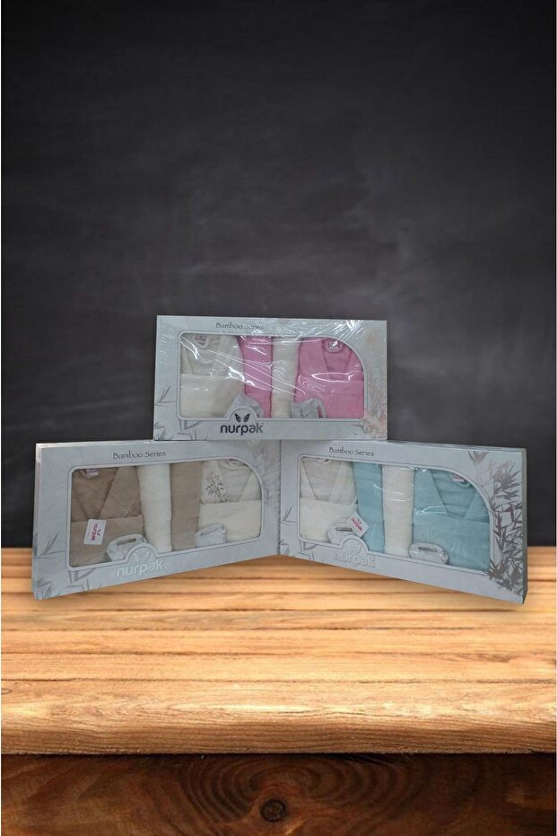 Bamboo 10 Parça Aile Bornoz Seti - 2