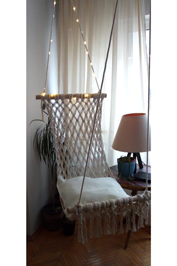 Makrome Örme Halat Salıncak - 1