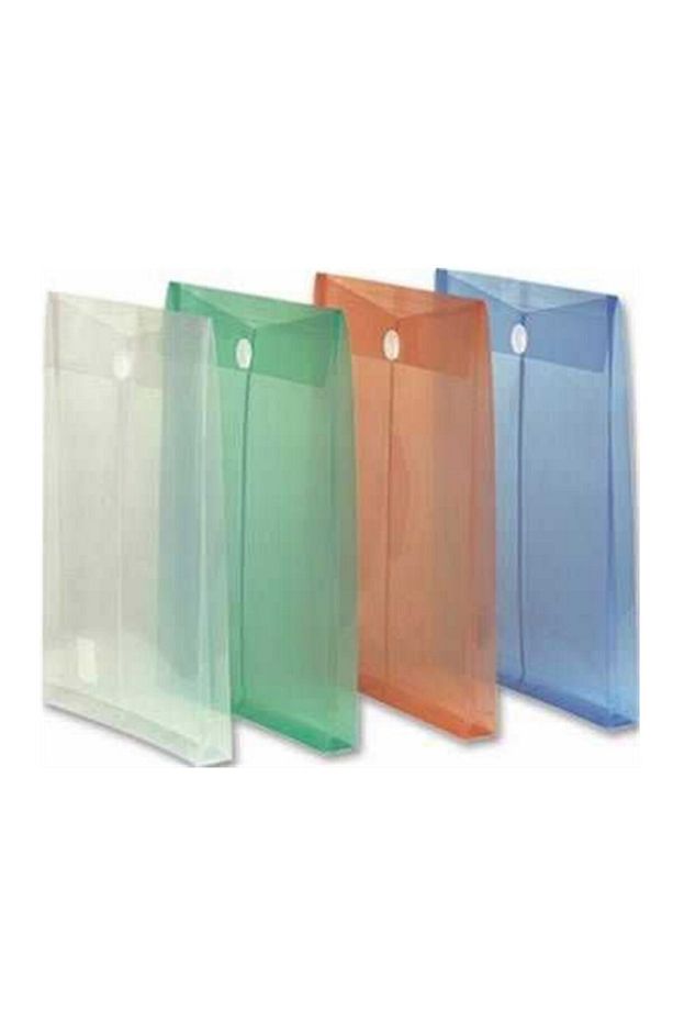 Cırtcırtlı Dosya Körüklü Dikey Şeffaf Renkler F118a Asorti (4 Lü Paket) - 1