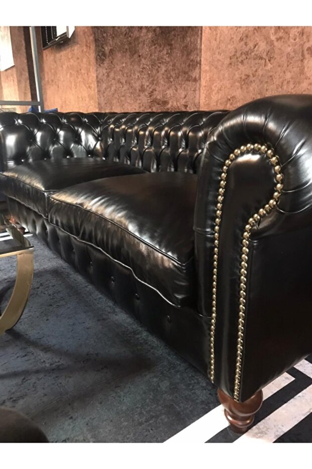 Hakiki Deri Lanchester Chesterfield - 1