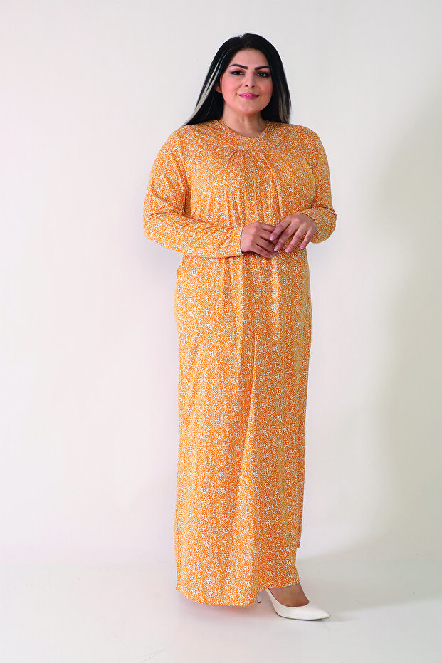 فستان بمقاسات كبيرة مع نمط - 5