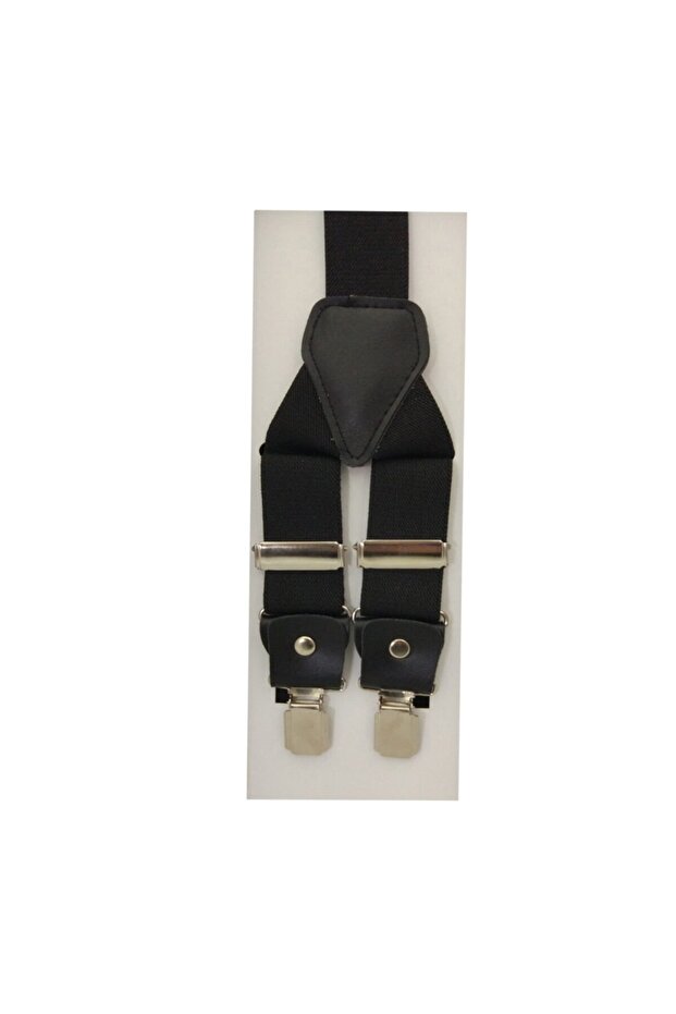 Luxury Black Trouser Hanger with Leather Ends with Metal Clips