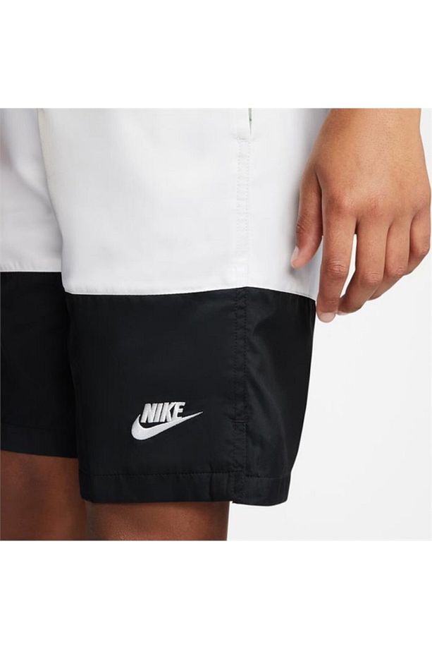 Unisex Yeşil Çocuk Beyaz Siyah B Nsw Short Şort Cw1021-352 Havuz Ve Deniz Şortu - 6