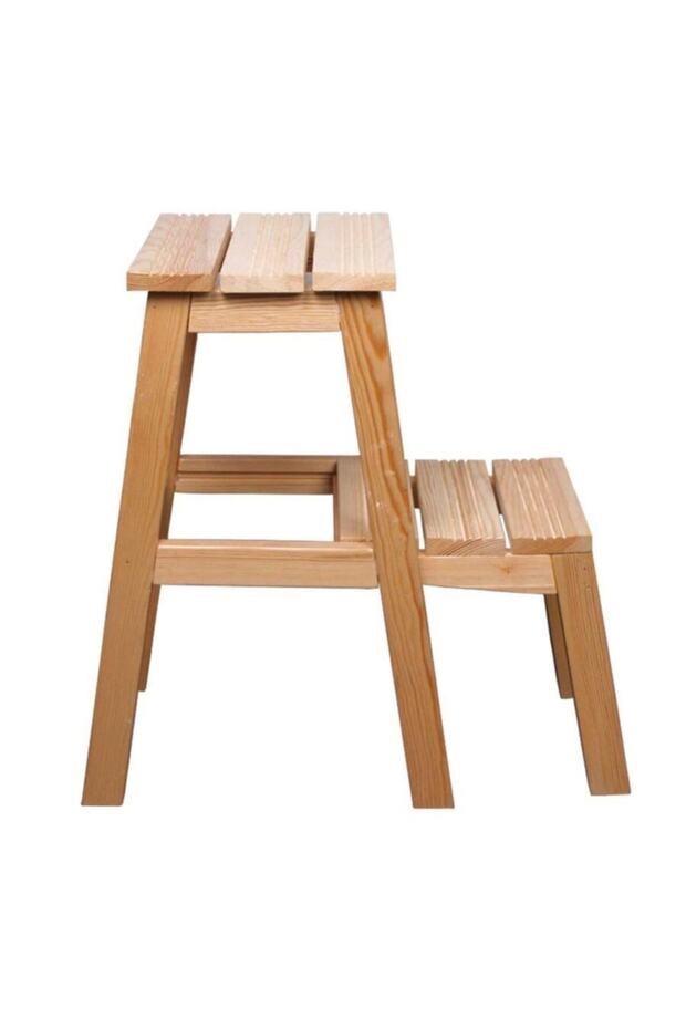 Ahşap Merdiven Tabure Ceviz - 1