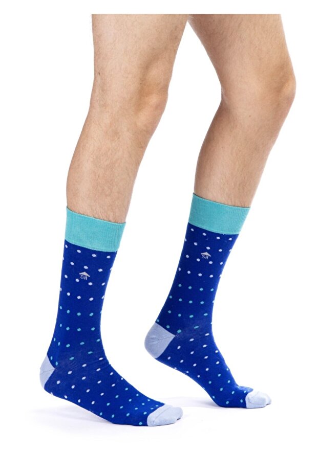 جوارب منقوشة باللون الأزرق - 2