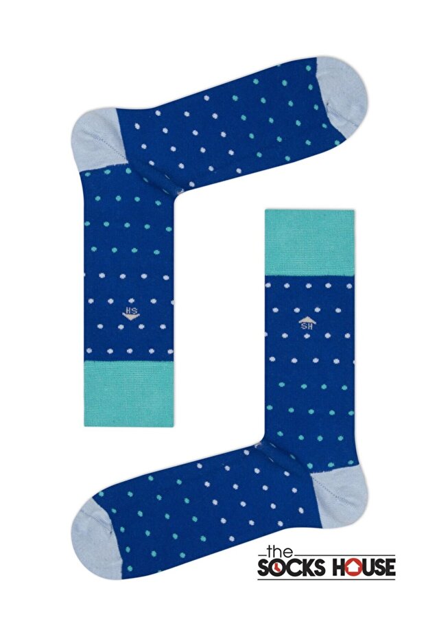 جوارب منقوشة باللون الأزرق - 4