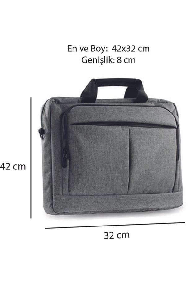 15.6 Inç Gri Bilgisayar Notebook Laptop Çantası - 2