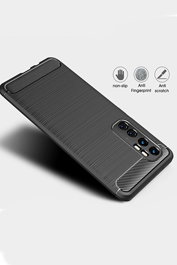 Xiaomi Mi Note 10 Lite Brushed Carbon Fiber Silikon Kılıf - 2