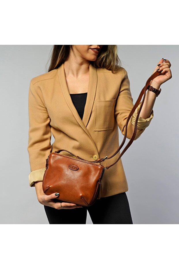 Handmade Deri Postacı Çanta (Dudu) - 1