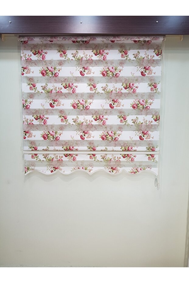 Çiçek Baskılı Zebra Stor Perde - 2