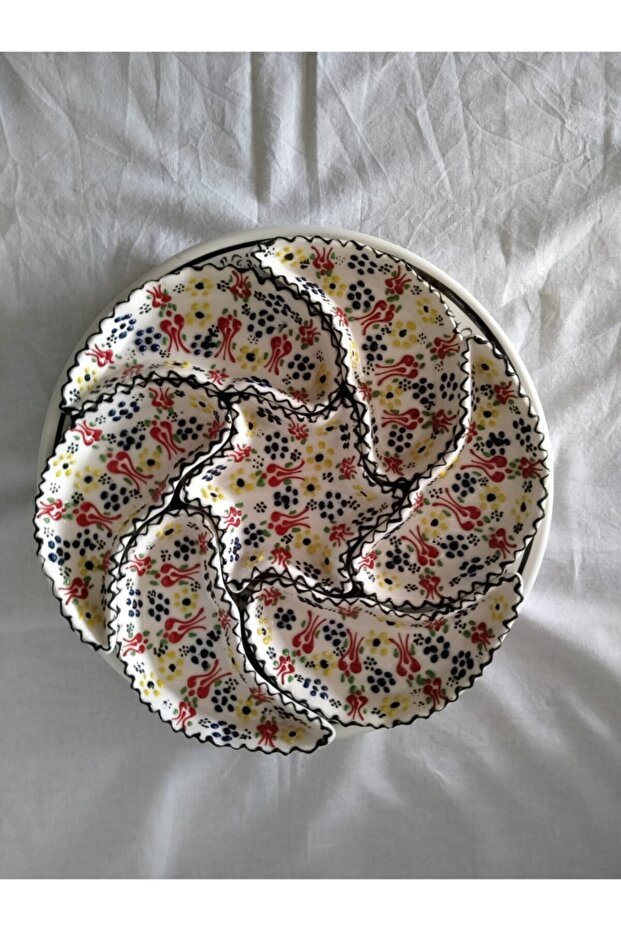 -çini Tabaklı Tabaklı Kahvaltılık Çerezlik Seti - 1