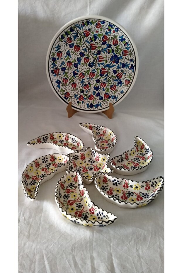 -çini Tabaklı Tabaklı Kahvaltılık Çerezlik Seti - 2