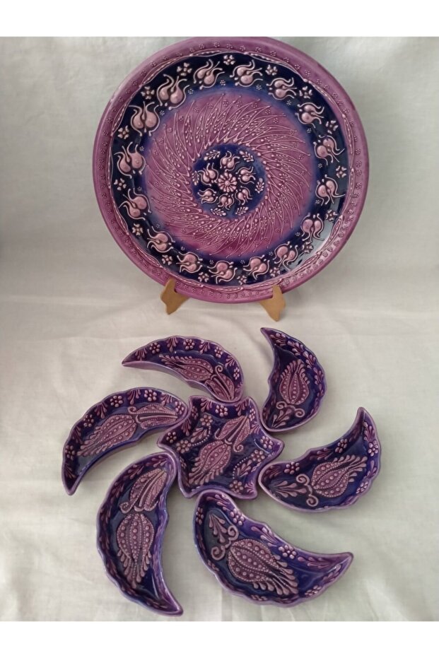 -çini Tabaklı Tabaklı Kahvaltılık Çerezlik Seti - 2