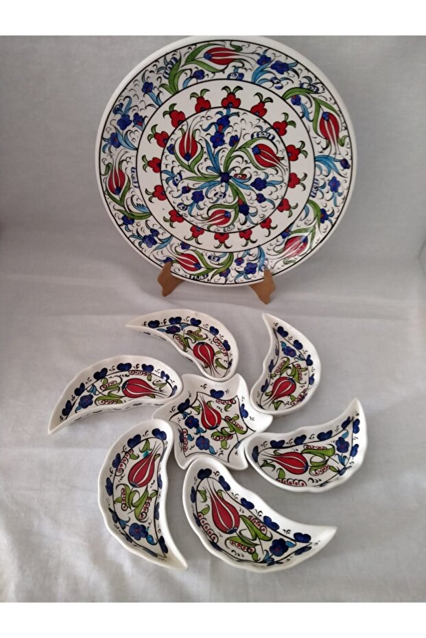-çini Tabaklı Kahvaltılık Çerezlik Seti - 2