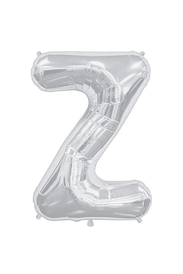 Silver Small Size Gray Foil Balloon 16" Inch Silver Letter Z 40 cm