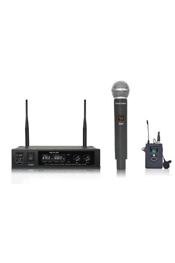 U-626ey Tek El Ve Yaka Uhf Çift Telsiz Mikrofon - 1
