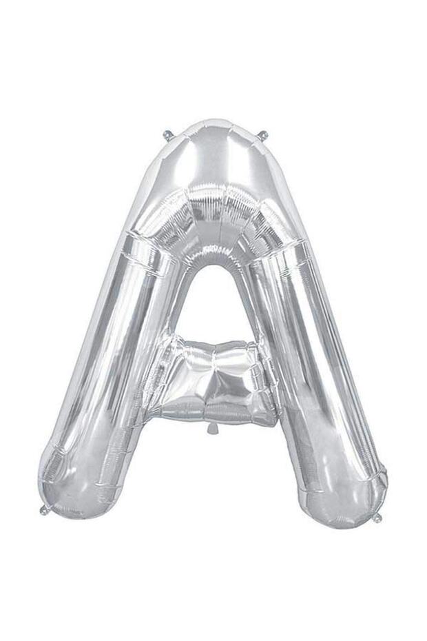 100 Cm Silver Oversized Gray Foil Balloon 40" Inch Silver Letter A