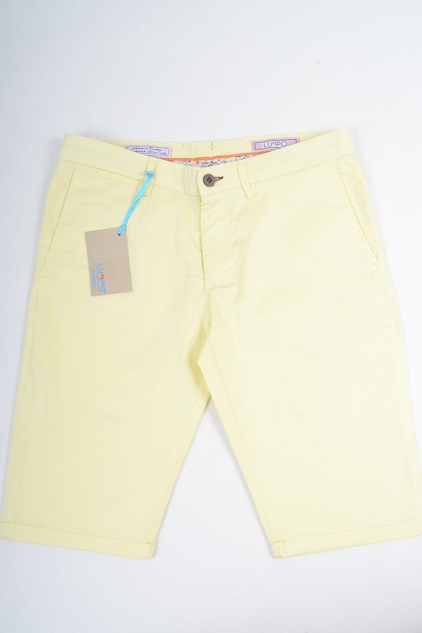 Bermuda Slim Fit Sarı Erkek Şort - 8