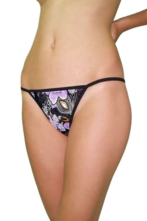 Lily-printed Fantezi T-string