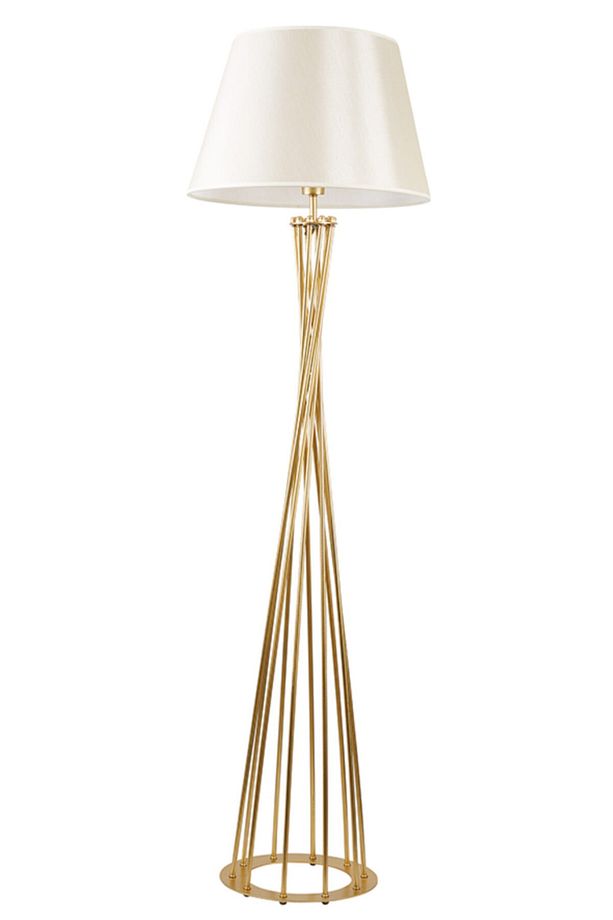 Rys Retro Lambader Köşe Lambası Gold Krem Başlık 45cm Başlık - 1