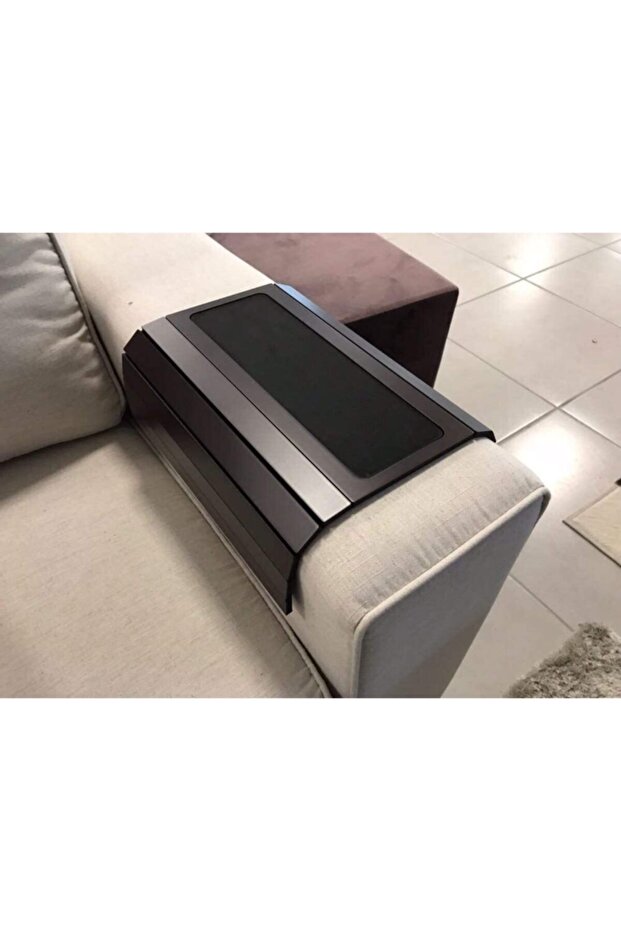 Armrest Tray Mdf 8 mm | Non-Slip Medium Area | Cup Holder and Phone Stand | 50X27.8 Seat Top