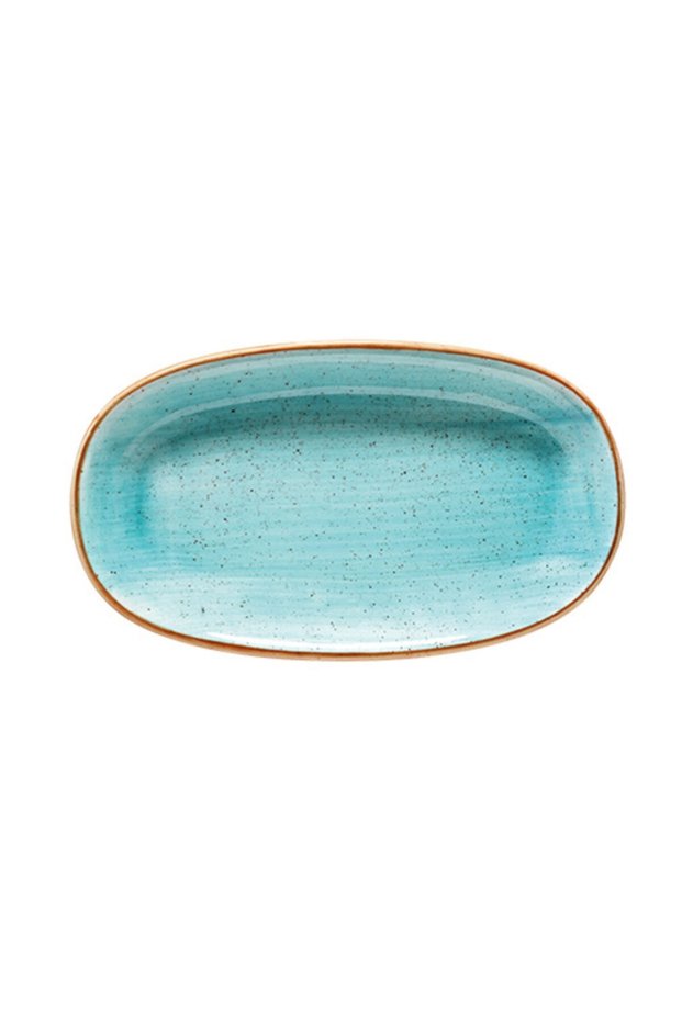 Gourmet Series 6-Person Turquoise 19X11 cm Boat Plate