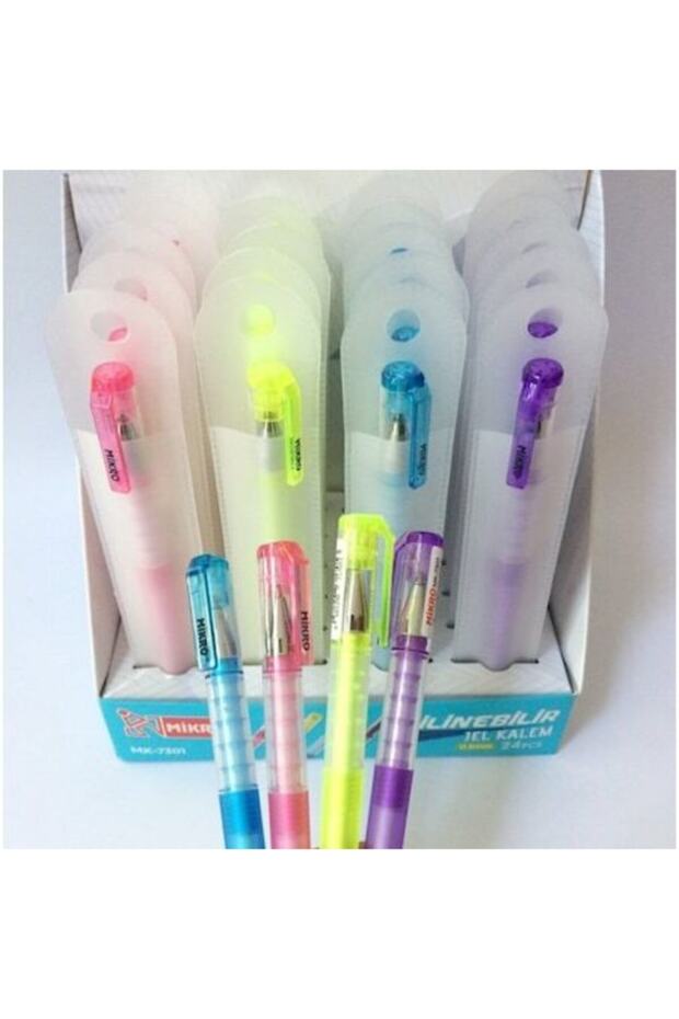 Mk-7301 Silinebilir Jel Kalem Mk7301 24 Lü Set Karışık Renkler - 1