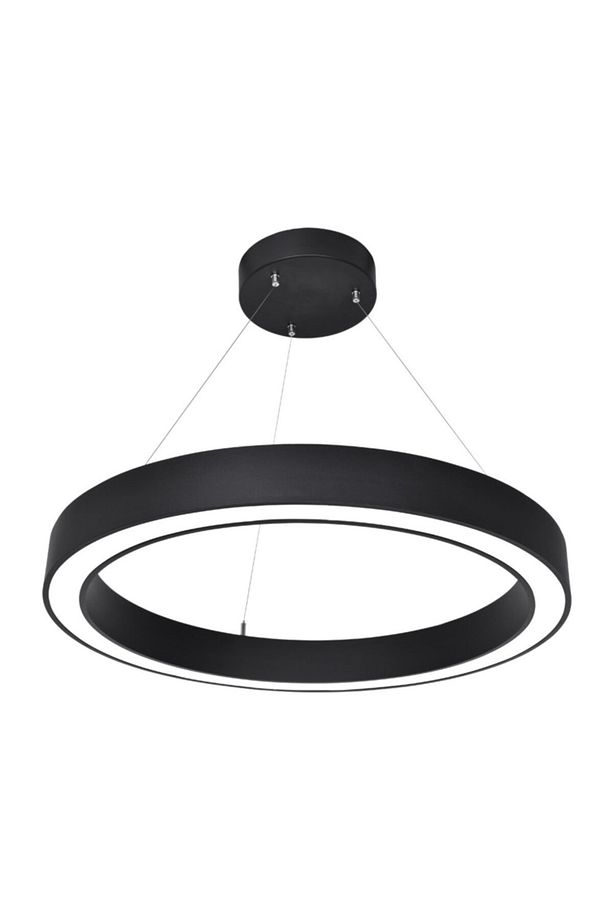 Simit Linear Aydınlatma 30 Cm 3000k Günışığı 28w Siyah Kasa + Askı Aparatı 2 Metre - 1