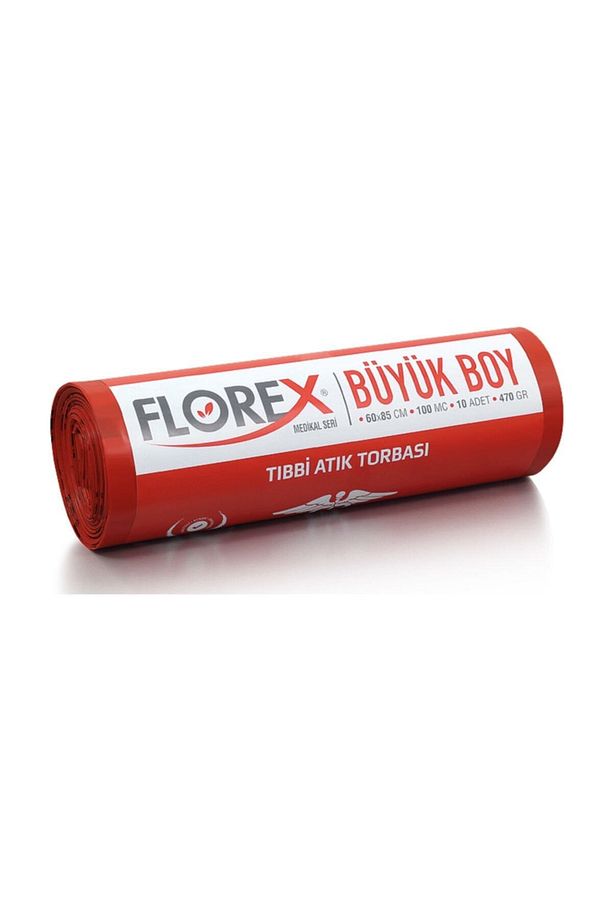 Tıbbi Atık Baskılı Büyük Çöp Poşeti 470 gr. (10 Rulo / 100 Adet) - 1