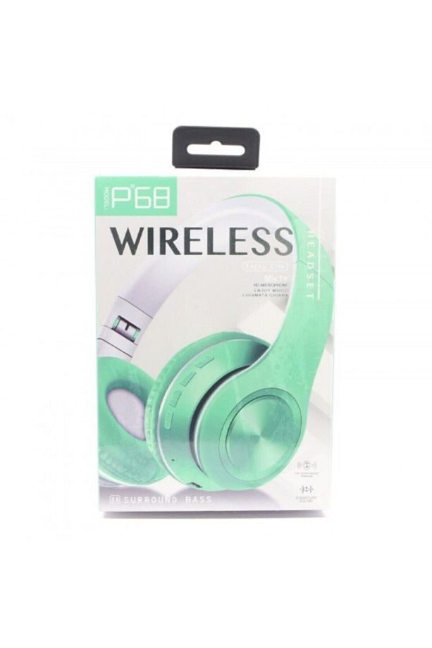 Bluetooth Wireless Mikrofonlu Kablosuz Stereo Kulak Üstü Kulaklık Yeşil Genç Çocuk - 3