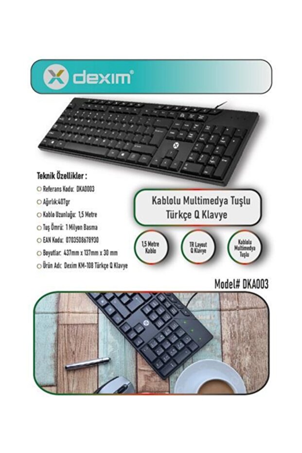 Km-108 Kablolu Klavye - 3