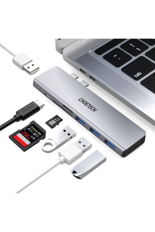 7 In 1 Type C Çevirici Macbook Çoklayacı Adaptör M23 - 2
