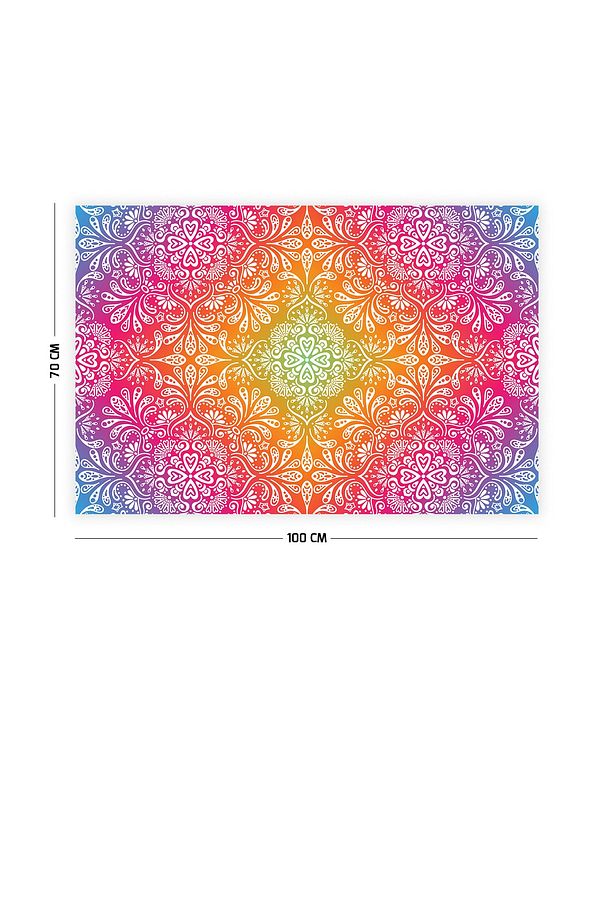 Renkli Mandala Duvar Örtüsü Halısı 70 X 100 Cm - 2