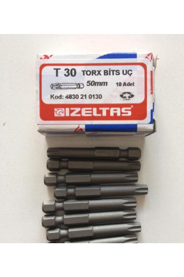 T30 Tork Bits Uç 50 Mm Buldex Vida Sıkma Ucu 10 Adet - 1