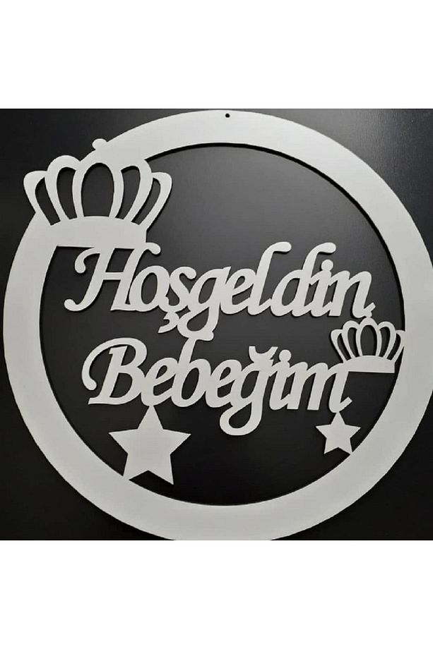 Hoşgeldin Mdf Kapı Süsü Erkek Bebek - 1