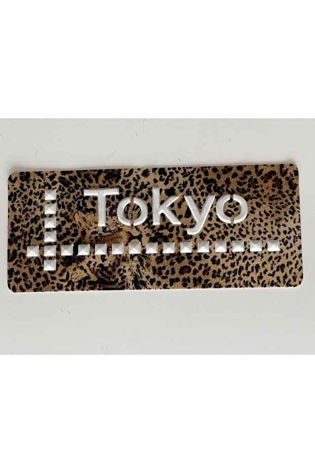 21x9 Cmtokyo Embossed Lettering Leopard Visual Applique