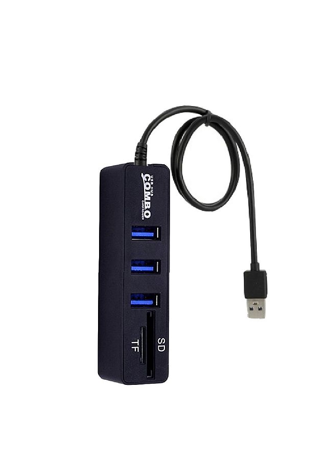 3.0 Usb Çoğaltıcı, Tf Kart Girişli Sd Kart Girişli 1.2 Metre Kablo Uzunluk Usb Çoklayıcı Hub - 1