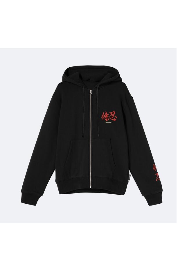 Oversize Hannya Kyogen Oldschool Unisex Zip Up Hoodie