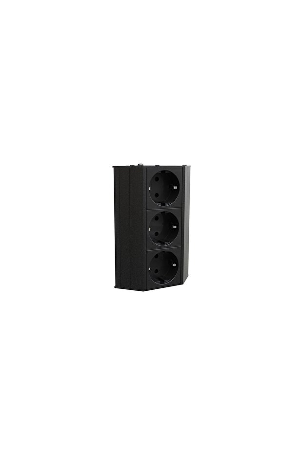 Corner-Line Shelf Socket System 3 Sockets - Black - 1