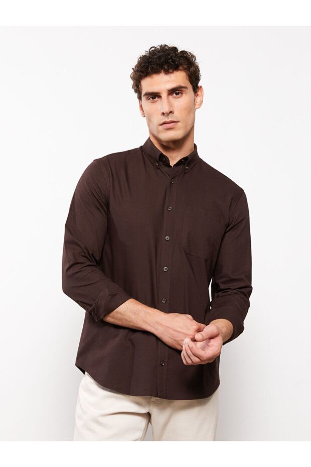 Regular Fit Uzun Kollu Oxford Erkek Gömlek - 2