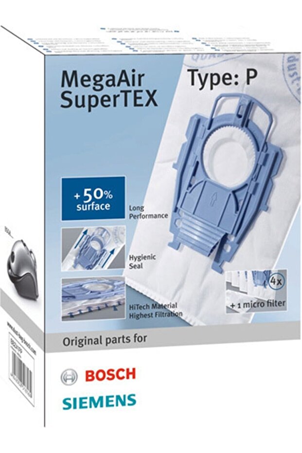 كيس غبار المكنسة الكهربائية Ergomax من النوع P من Bosch - Siemens