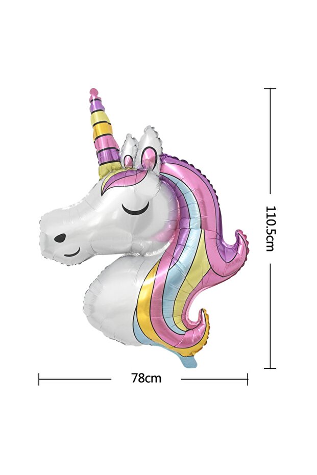 Dev Unicorn Rakam Balonlu Set - 4