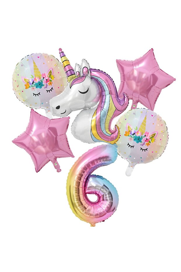 Dev Unicorn Rakam Balonlu Set - 1