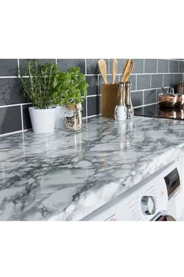 ورق تغليف لاصق بنمط رخامي 1 متر - 2